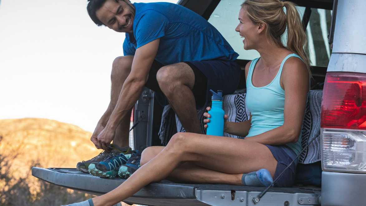 People wearing merino wool socks in the summer